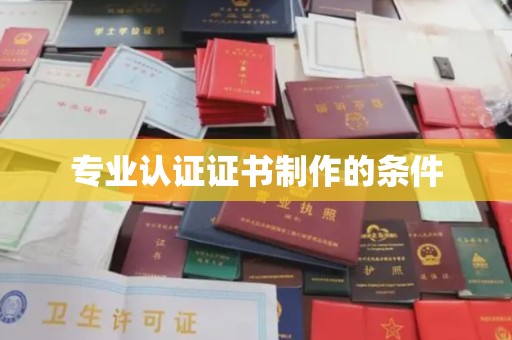 岱岳专业认证证书制作的条件