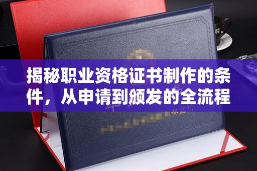岱岳揭秘职业资格证书制作的条件，从申请到颁发的全流程解析