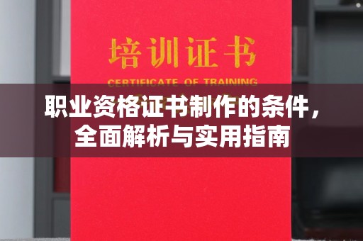 岱岳职业资格证书制作的条件，全面解析与实用指南